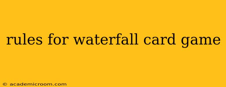 rules for waterfall card game