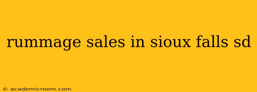rummage sales in sioux falls sd