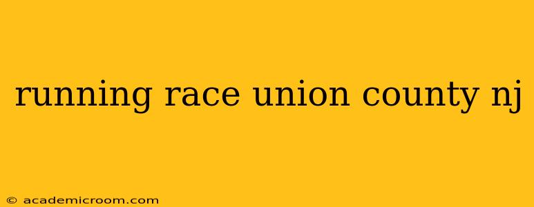 running race union county nj