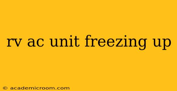 rv ac unit freezing up