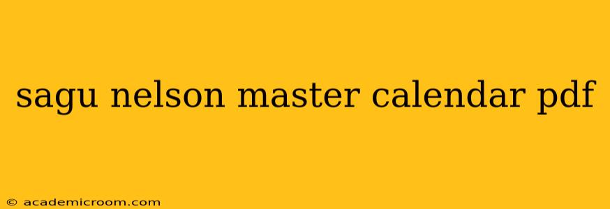 sagu nelson master calendar pdf