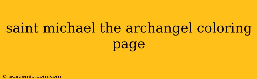 saint michael the archangel coloring page