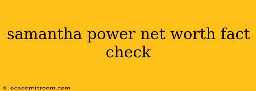 samantha power net worth fact check