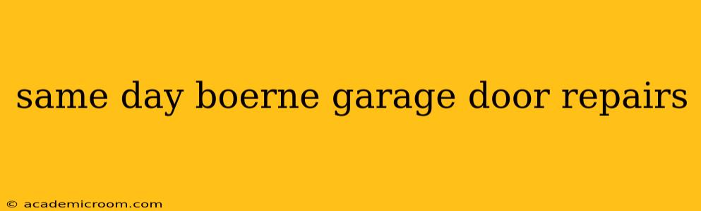 same day boerne garage door repairs
