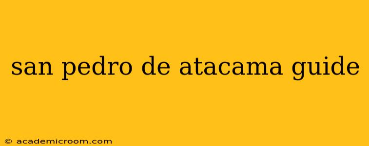 san pedro de atacama guide
