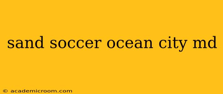 sand soccer ocean city md