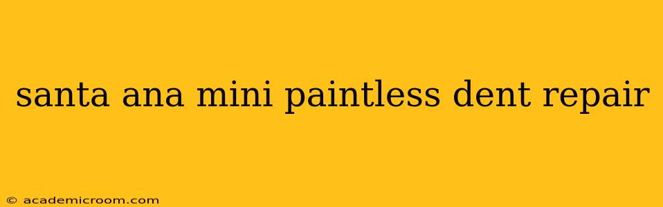 santa ana mini paintless dent repair