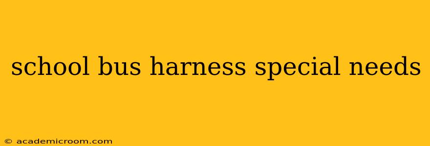 school bus harness special needs