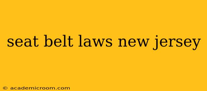 seat belt laws new jersey