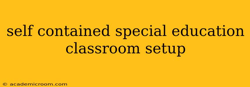 self contained special education classroom setup