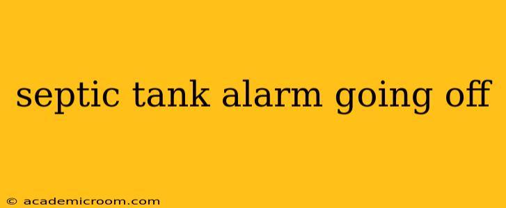septic tank alarm going off