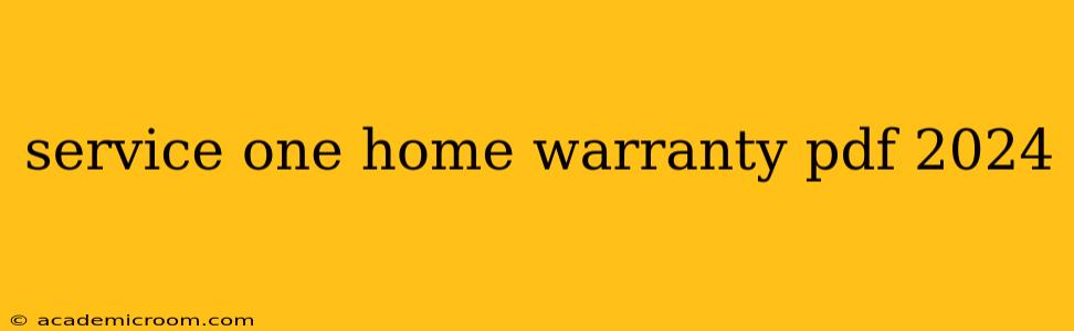 service one home warranty pdf 2024