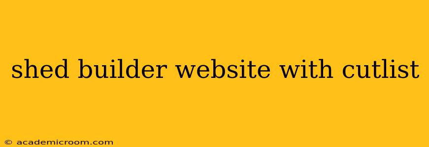 shed builder website with cutlist