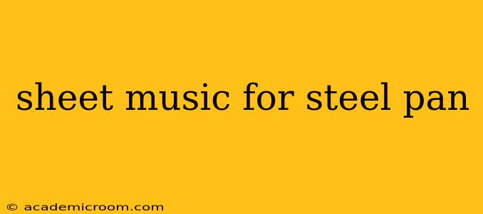 sheet music for steel pan
