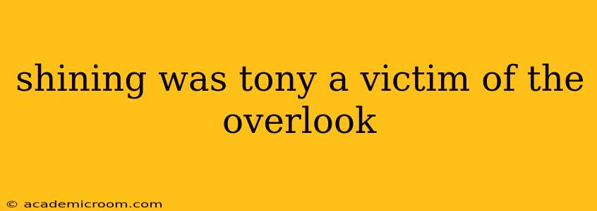 shining was tony a victim of the overlook