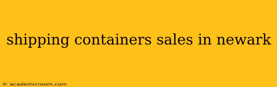 shipping containers sales in newark