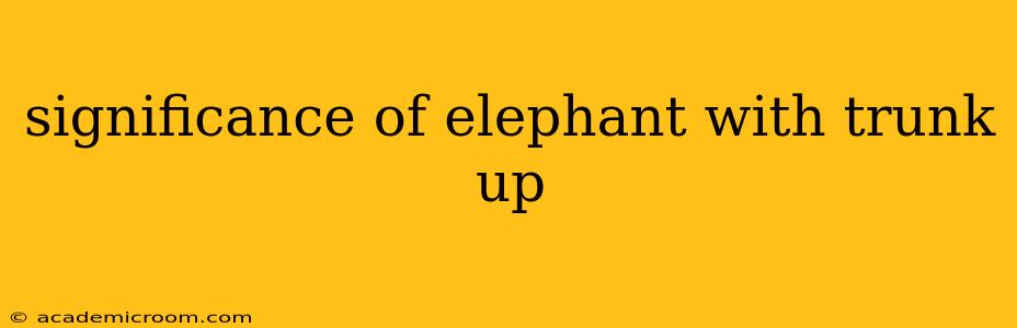 significance of elephant with trunk up