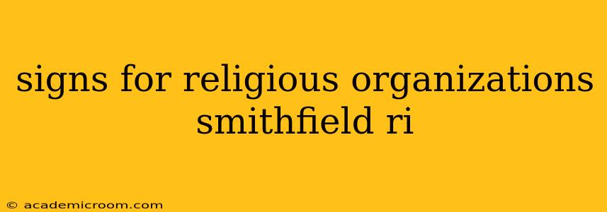 signs for religious organizations smithfield ri
