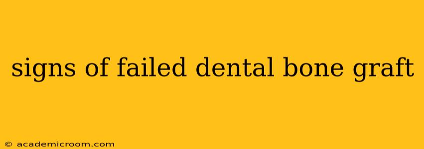 signs of failed dental bone graft