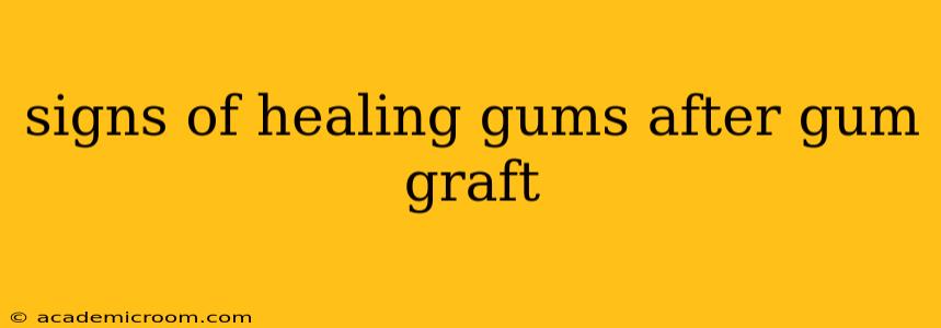 signs of healing gums after gum graft
