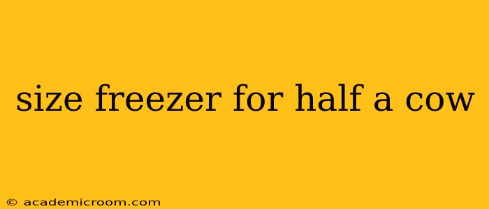 size freezer for half a cow