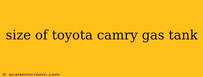 size of toyota camry gas tank