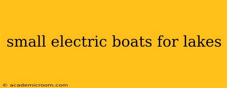 small electric boats for lakes
