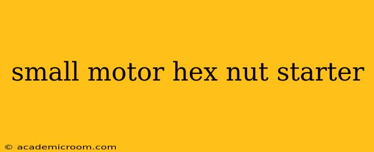 small motor hex nut starter
