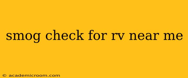 smog check for rv near me
