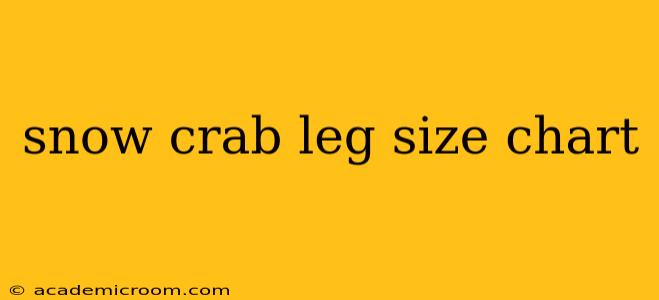 snow crab leg size chart