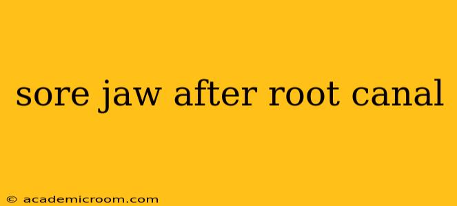 sore jaw after root canal