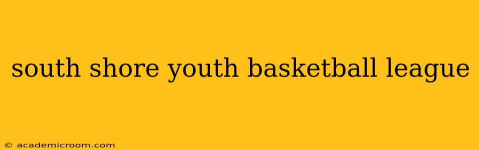south shore youth basketball league