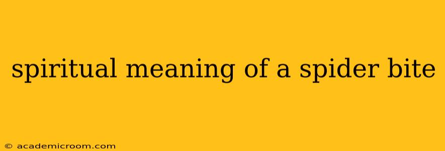 spiritual meaning of a spider bite
