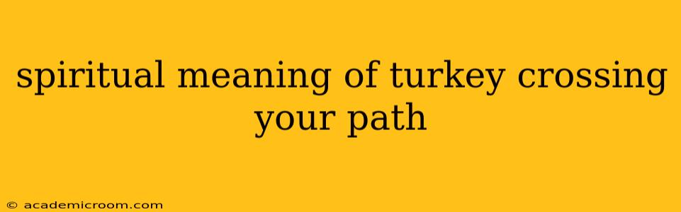 spiritual meaning of turkey crossing your path