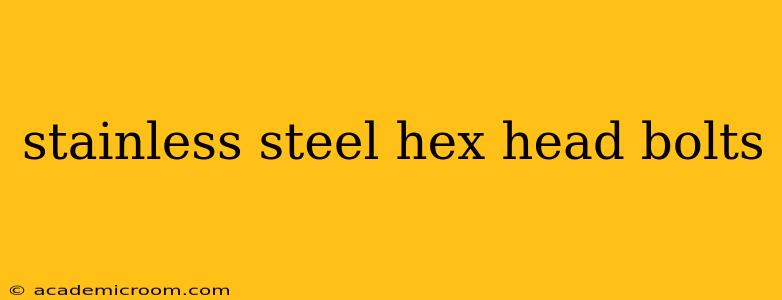 stainless steel hex head bolts