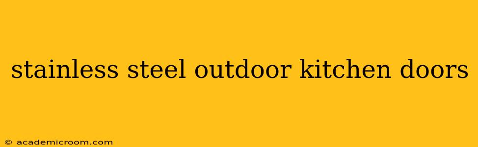 stainless steel outdoor kitchen doors