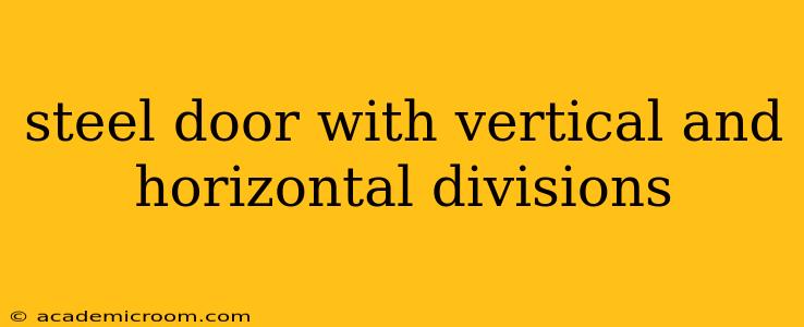 steel door with vertical and horizontal divisions