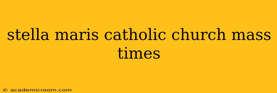 stella maris catholic church mass times