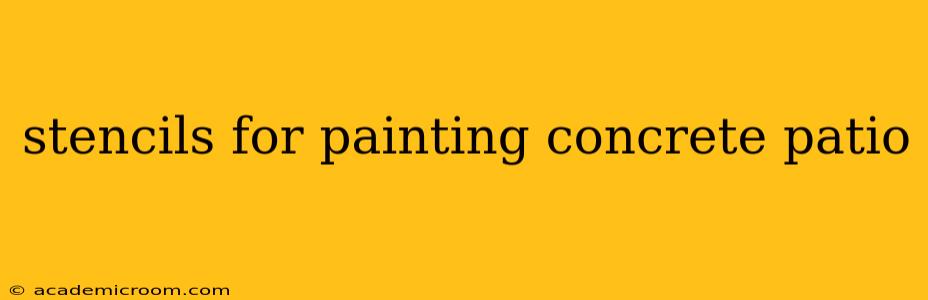 stencils for painting concrete patio