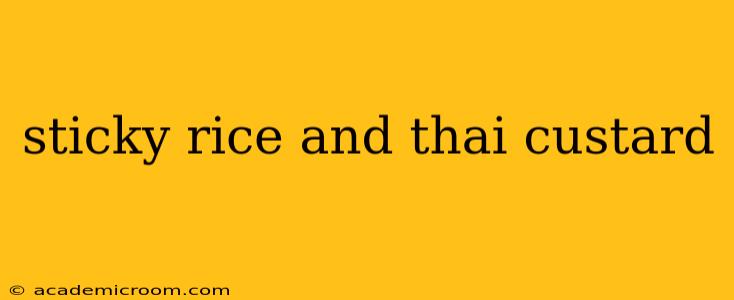 sticky rice and thai custard