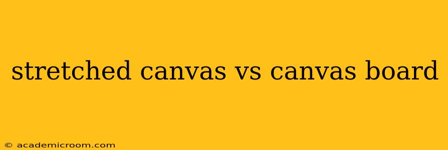 stretched canvas vs canvas board