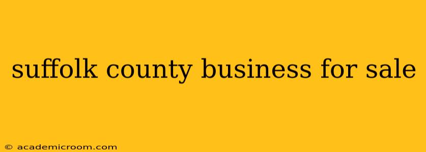 suffolk county business for sale