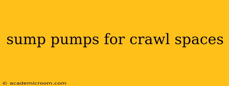 sump pumps for crawl spaces