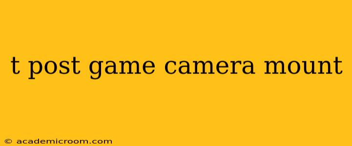 t post game camera mount