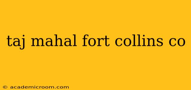 taj mahal fort collins co