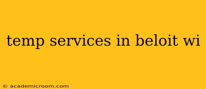 temp services in beloit wi