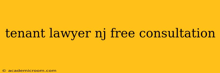 tenant lawyer nj free consultation