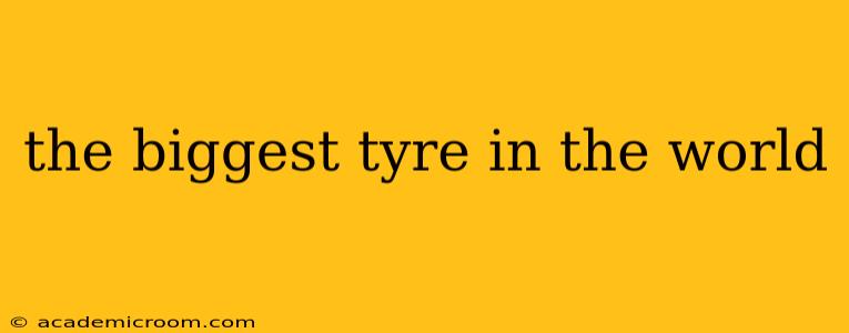 the biggest tyre in the world
