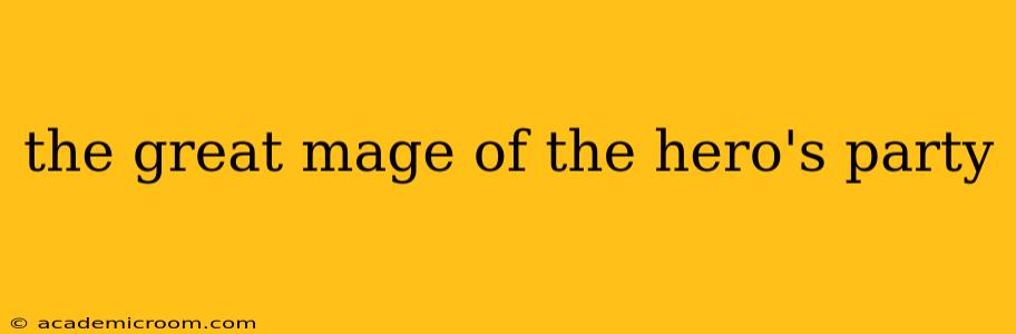 the great mage of the hero's party