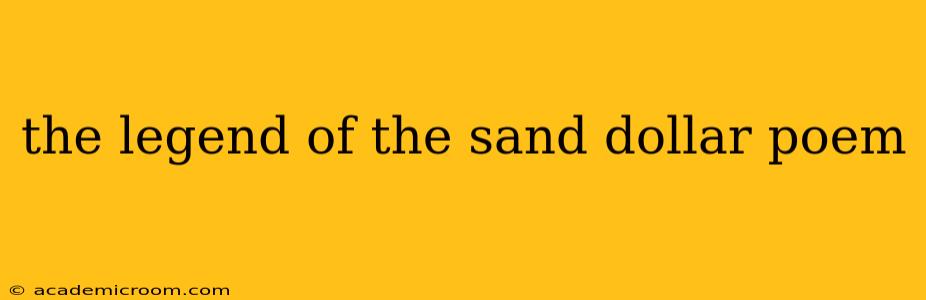 the legend of the sand dollar poem